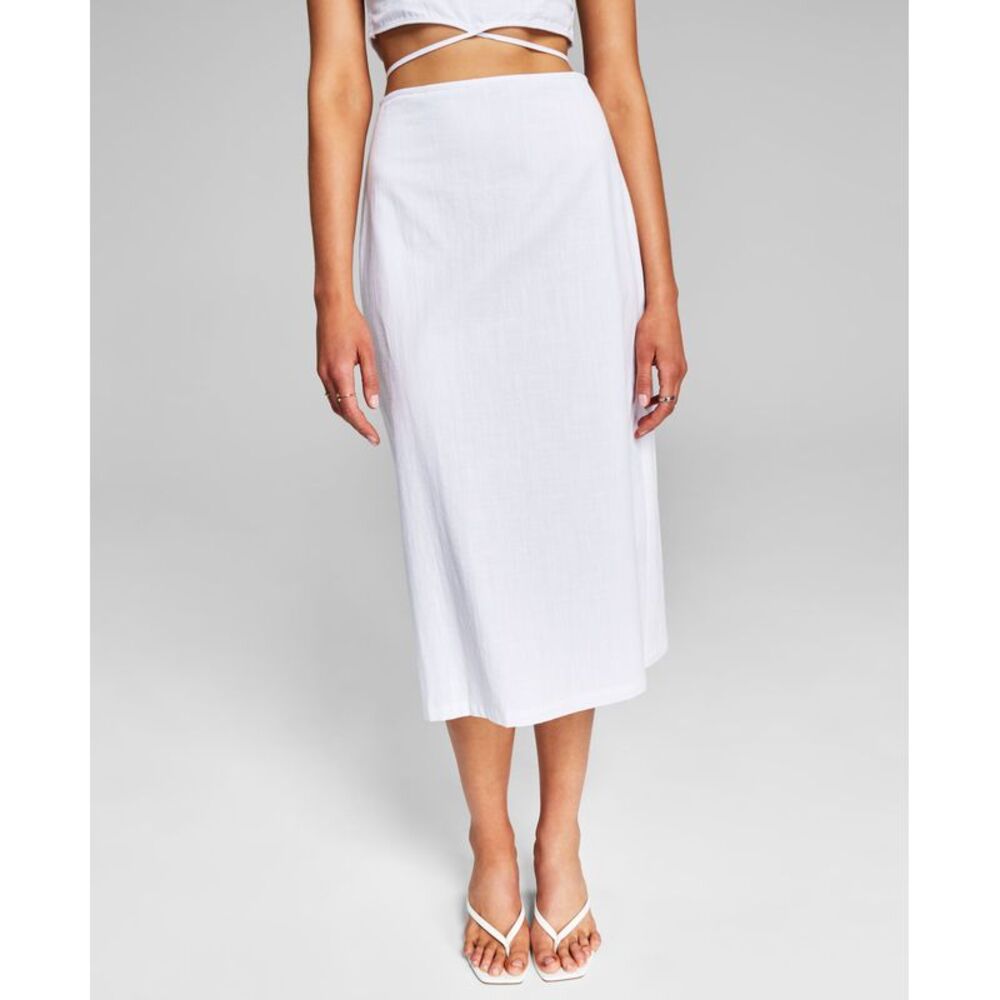 And Now This Now This Trendy Plus Size Side Slit Midi Skirt
